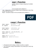 Range Function