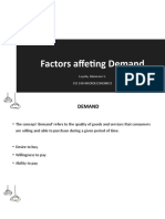 Factors Affeting Demand: Loyola, Glennson S. Sse 108-Microeconomics