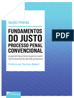 Fundamentos Do Justo Processo Penal Convencional as Garantias Processuais e o Valor Instrumental Do Devido Processo