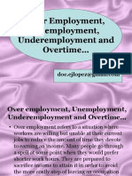 Lesson 9 Over Employment, Unemployment, Underemployment and Overtime