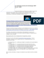 Instalación de Los Requisitos Previos de Exchange 2007 en Windows Server 2008