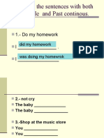 Complete The Sentences With Both Past Simple and Past Continous