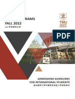 TMU Ph.D. Programs Admissions Guidelines For International Students Fall 2022 1
