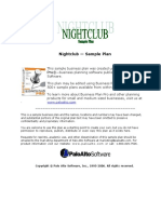 Nightclub - Sample Plan: Pro®-Business Planning Software Published by Palo Alto