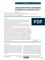 (20493614 - Endocrine Connections) Association of Obesity With Diabetic Retinopathy in US Adults With Diabetes in A National Survey