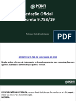 Redação Oficial Decreto 9.758/19: Professor Dorival Conte Junior