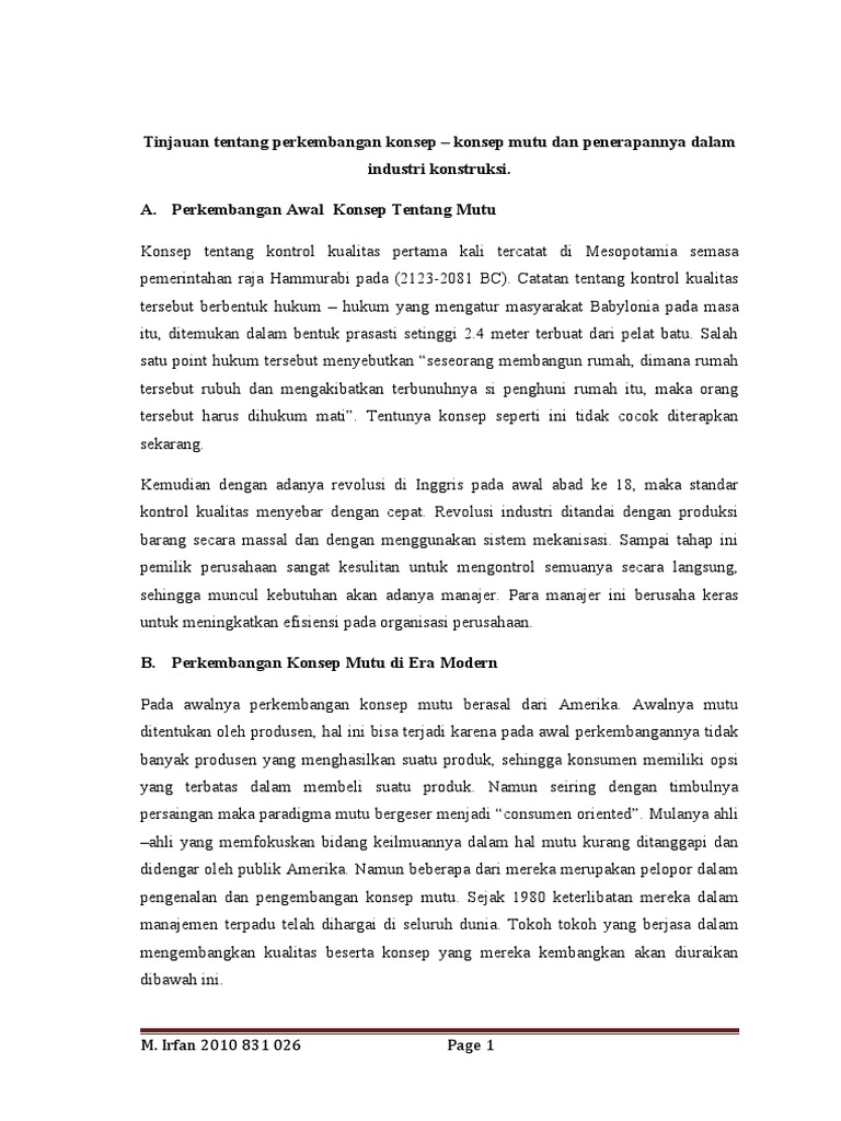 makalah manajemen mutu