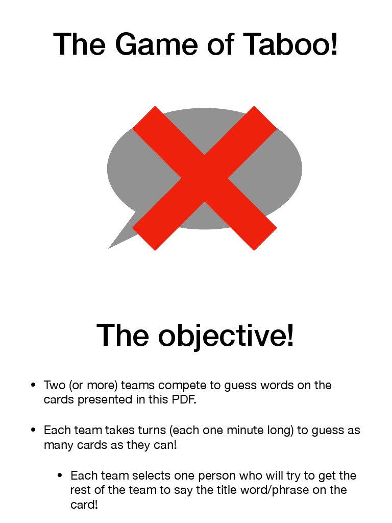 The Game of Taboo PDF | PDF