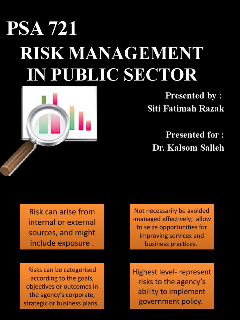 Risk Management in Public Sector: Presented By: Siti Fatimah Razak ...