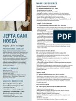 Jefta Gani Hosea: Supply Chain Manager