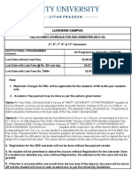 372efee Payment Schedule Odd Semester Academic Session 2011 - 2012 Auup Lucknow