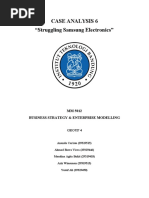 Case Analysis 6 "Struggling Samsung Electronics": MM 5012 Business Strategy & Enterprise Modelling