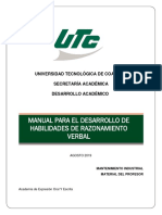 Razonamiento Verbal 2019 Docentes Mantenimiento Industrial