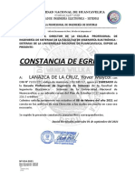 CONSTANCIA DE EGRESADO Nº 014-2021 