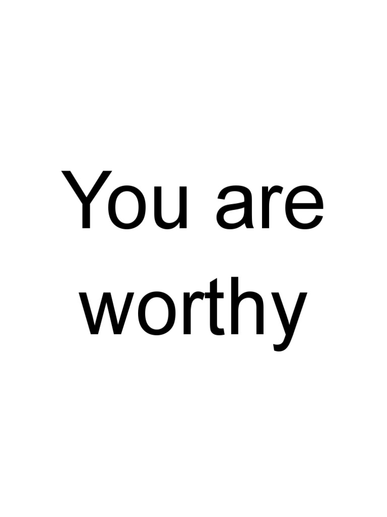 You Are Worthy PDF