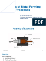 Analysis of Metal Forming Processes: Dr. Shailendra Kumar Professor, Mechanical Engineering Dept. S.V.N.I.T. Surat