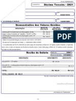 Esocial - Demonstrativo - Recibo - Décimo Terceiro - 2021