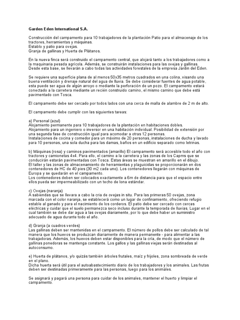 Garden Eden Spanisch PDF Oveja Agua