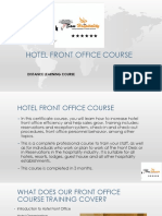 Hotel Front Office Distance Learning Course