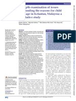 In-Depth Examination of Issues Surrounding The Reasons For Child Marriage in Kelantan, Malaysia: A Qualitative Study