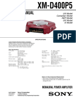 Service Manual: XM-D400P5