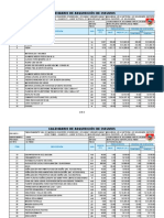 Calendario de Adquisición de Insumos - Jr. Moquegua