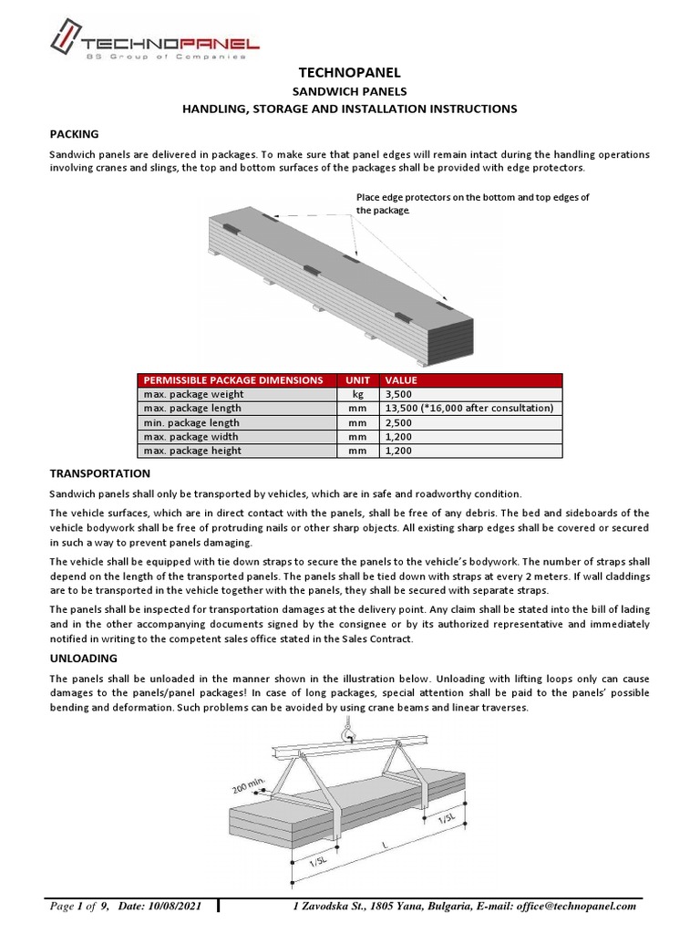 Sandwich Panel Handling and Installation Guide | PDF | Roof | Corrosion