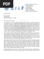 Sustech Recommendation Letter Template PDF
