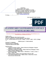 Planificare - Calendaristica - Integrata - 20212022 - Clasa A II-a