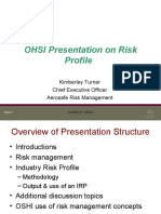 OHSI Presentation On Risk Profile: Kimberley Turner Chief Executive Officer Aerosafe Risk Management