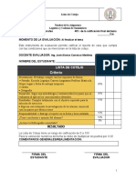 Lista de Cotejo Logistica y Cadena de Suministros