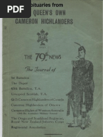 Download Obituaries From the Queens Own Cameron Highlanders by Geordie Winkle SN54840975 doc pdf