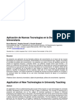 Aplicación de Nuevas Tecnologías en La Docencia Universitaria