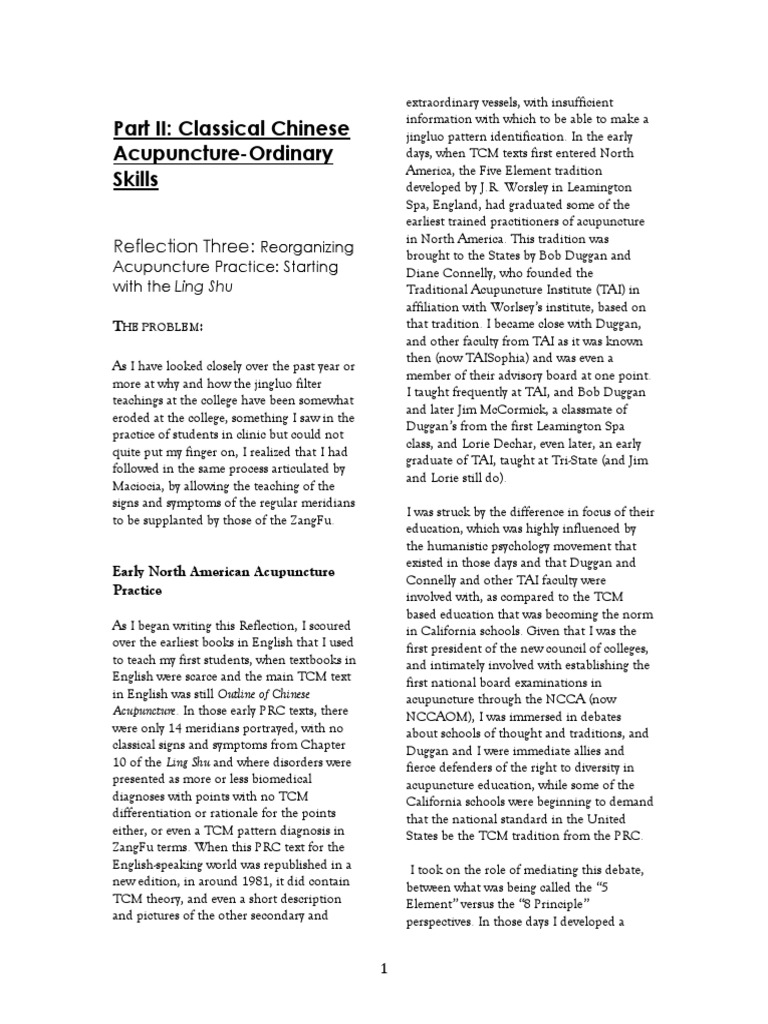 Reorganizing Acupuncture Practice Insights | PDF | Traditional Chinese ...