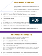 DECRETOS Y AFIRMACIONES