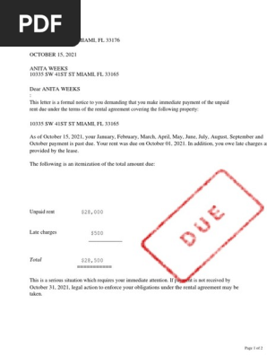 ANITA Late Rent Notice