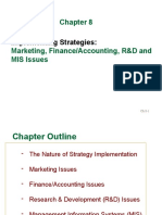 Chapter 8 Implementing Strategies Marketing Finance Accounting - Compress