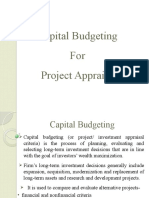 Capital Budgeting For Project Appraisal