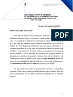 AVISO OFICIAL DIRECTOR GENERAL #DG-14-2021 (Actualización de Las Tasas)