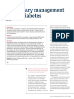 Dietary Management in Diabetes: Background