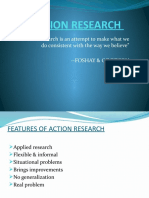 Action Research: "Action Research Is An Attempt To Make What We Do Consistent With The Way We Believe" - Foshay & Goodson