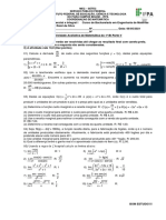 Cálculo diferencial e integral I: atividade avaliativa de matemática do 1o BI parte V