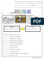 Student worksheet on singular and plural verbs