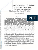 Does Landholding Inequality Block Democratization? A Test of The "Bread and Democracy" Thesis and The Case of Prussia