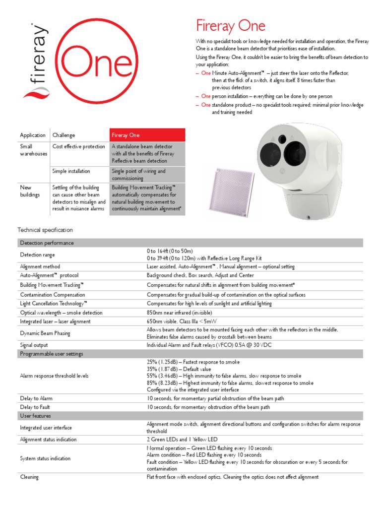 24-0191-03 Fireray One Datasheet US MAY21 WEB | PDF | Mirror | Optics