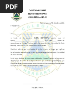 Colegio Herbart: Sección Secundaria Ciclo Escolar 21-22