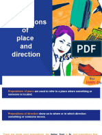 Prepositions - Place and Direction