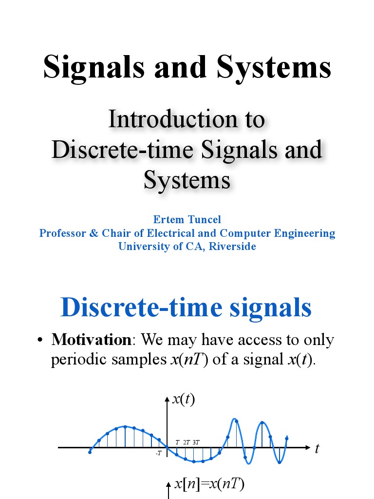 Introduction to discrete time signals and systems descargar gratis