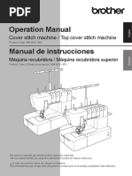 Operation Manual Manual de Instrucciones: Cover Stitch Machine / Top Cover Stitch Machine