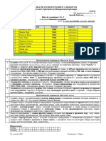 Bilet de Examinare Nr. 5: NR Numele, Prenumele Functia Salariul Premiu